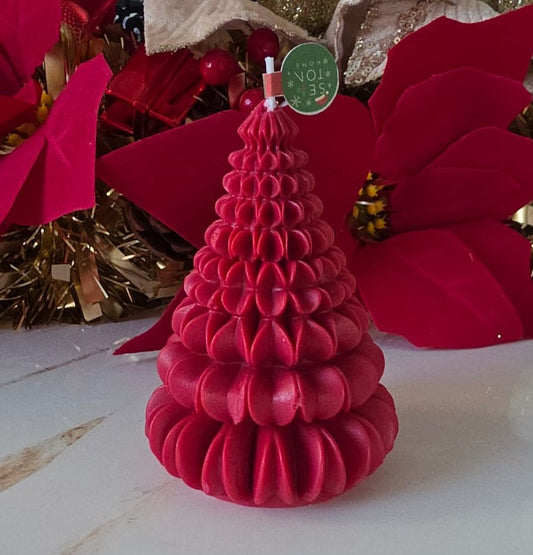 Vela decorativa de Arbol Navideño.
