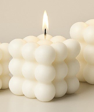 Vela Cubo de Burbujas - Seiton Home
