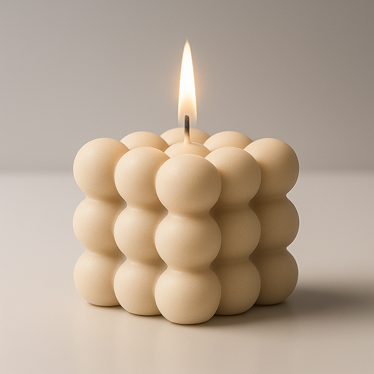 Vela Cubo de Burbujas — Arte moderno en cera Set X 2 - Seiton Home