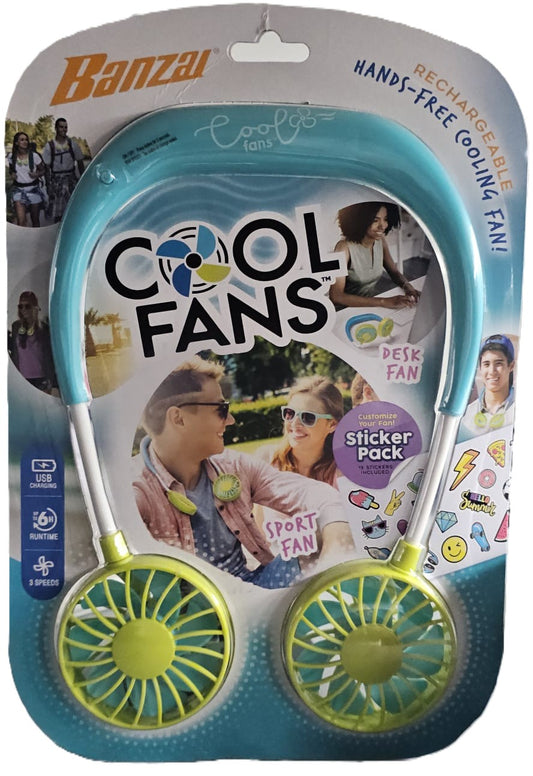 Ventilador Portátil Banzai Usb - Incluye Sicker Pack - Color Verde. - Seiton Home