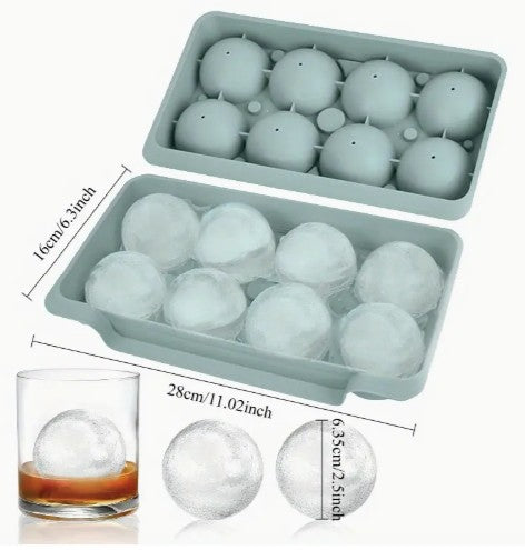 Molde esferas de hielo de 8 puestos