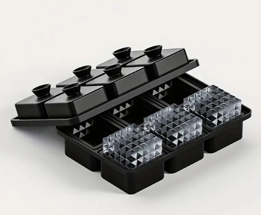 Molde de cubitos de hielo de silicona Easy-Release con embudo