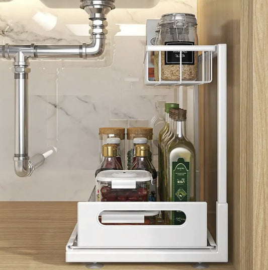 Organizador de Doble Nivel Multiusos. - Seiton Home