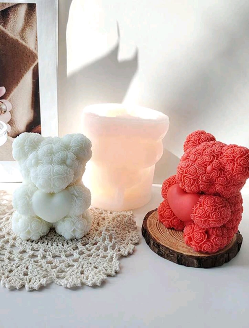 Cute Wax Bear Corazon - Set x 3 Colores variados - Seiton Home