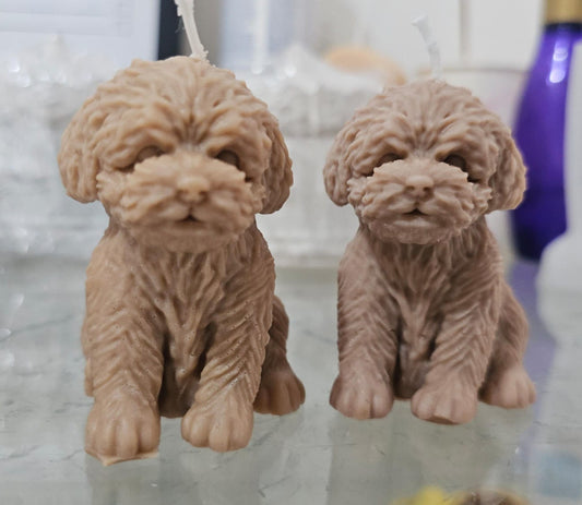 2 Velas decorativa Poodle Baby.