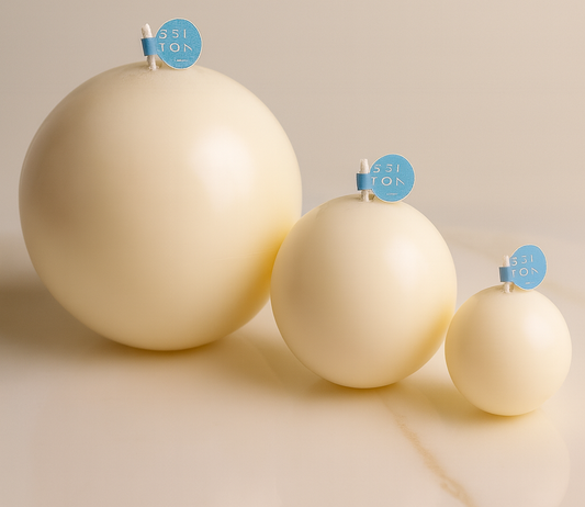 Velas decorativas - Trio esferas lisas.