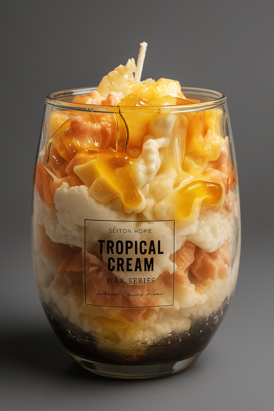 🥭 Tropical Cream - Exuberancia tropical en forma de vela. - Seiton Home