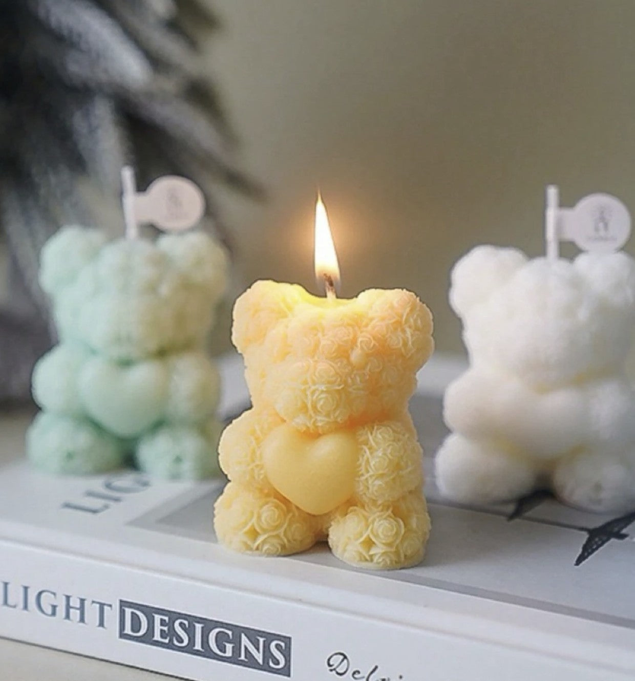 Cute Wax Bear Corazon - Set x 3 Colores variados - Seiton Home