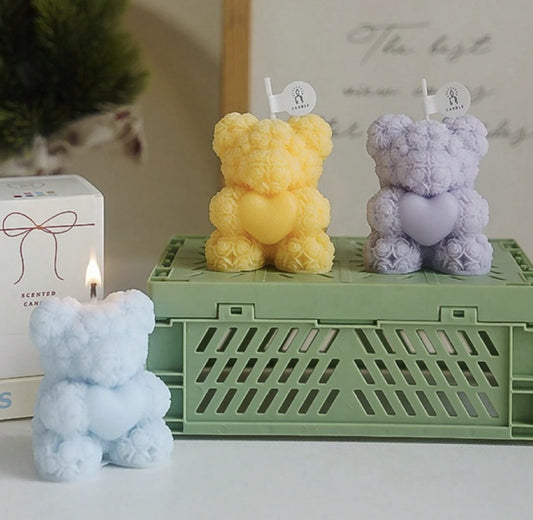 Cute Wax Bear Corazon - Set x 3 Colores variados - Seiton Home