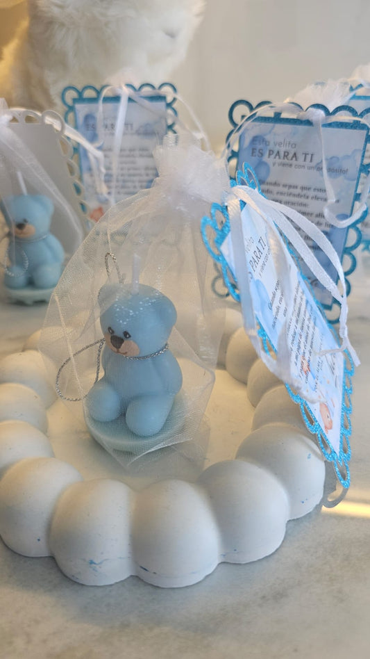 Ositos azul/rosado para Baby Shower set de 12 unidades