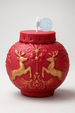 Vela decorativa de Esferas navideñas. 3