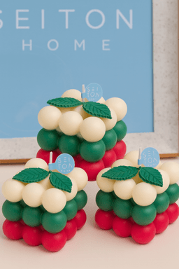 Vela decorativa Cubo navideño - Paquete de 3. 3