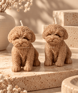 2 Velas decorativa Poodle Baby. 1