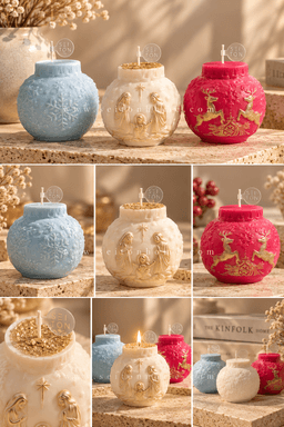 Vela decorativa de Esferas navideñas. 2