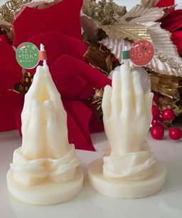 Velas decorativas la Mano de Dios. Set de 2. 4