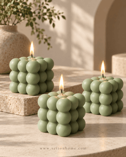 Vela Cubo de Burbujas — Paquete de 3 Velas. 5