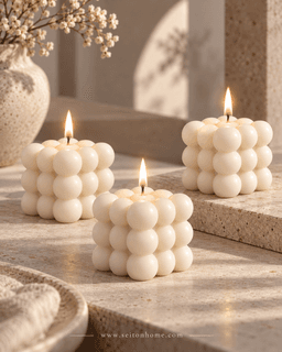 Vela Cubo de Burbujas — Paquete de 3 Velas. 3
