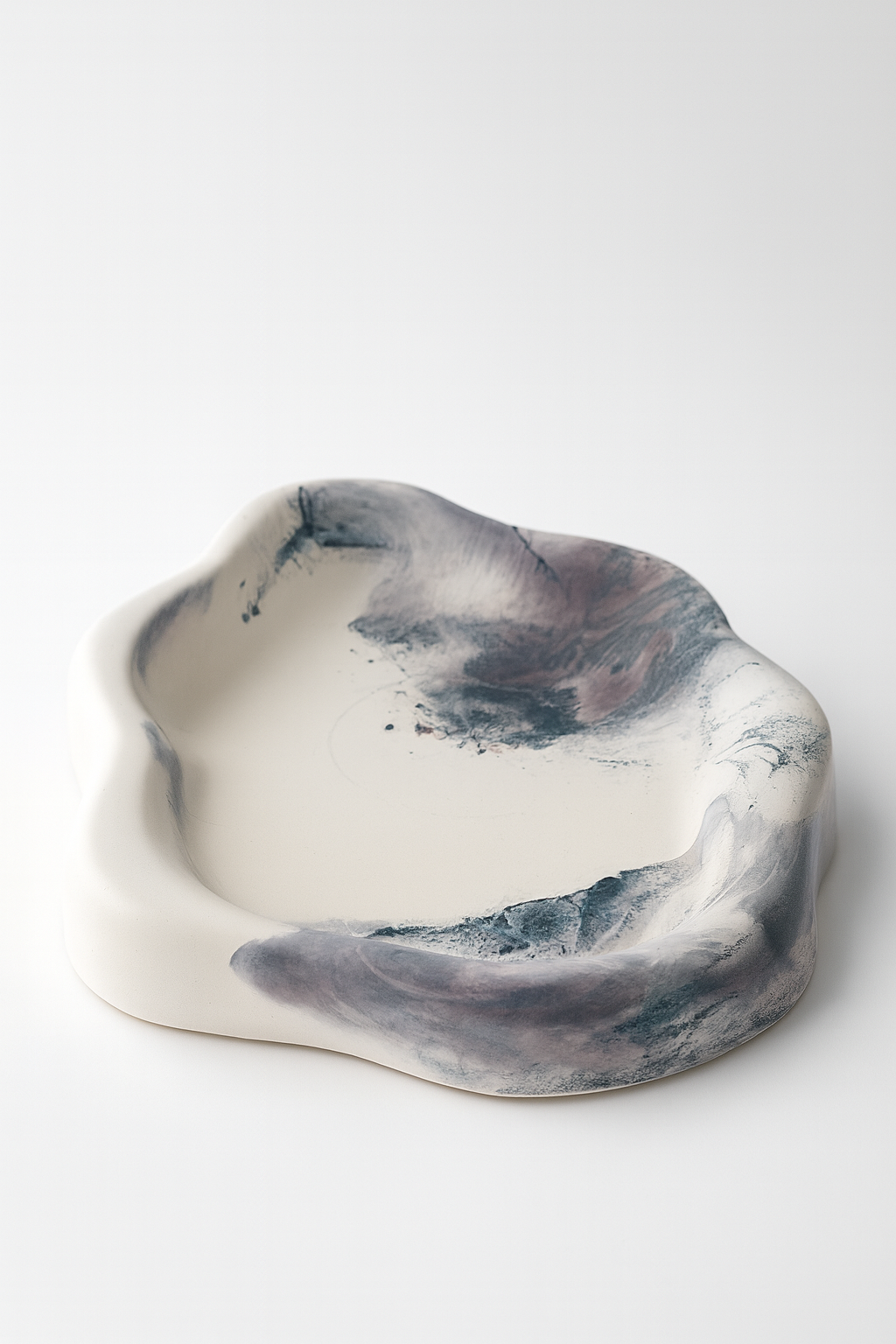 Plato porta vela estilo nube.