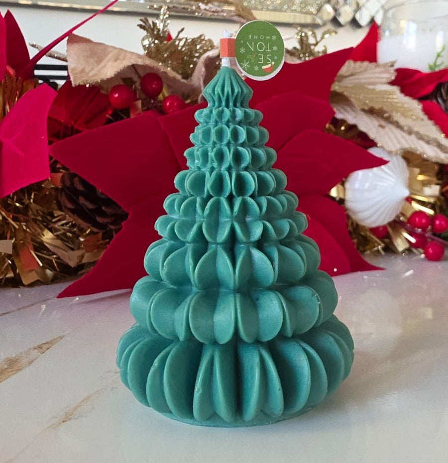 Vela decorativa de Arbol Navideño.