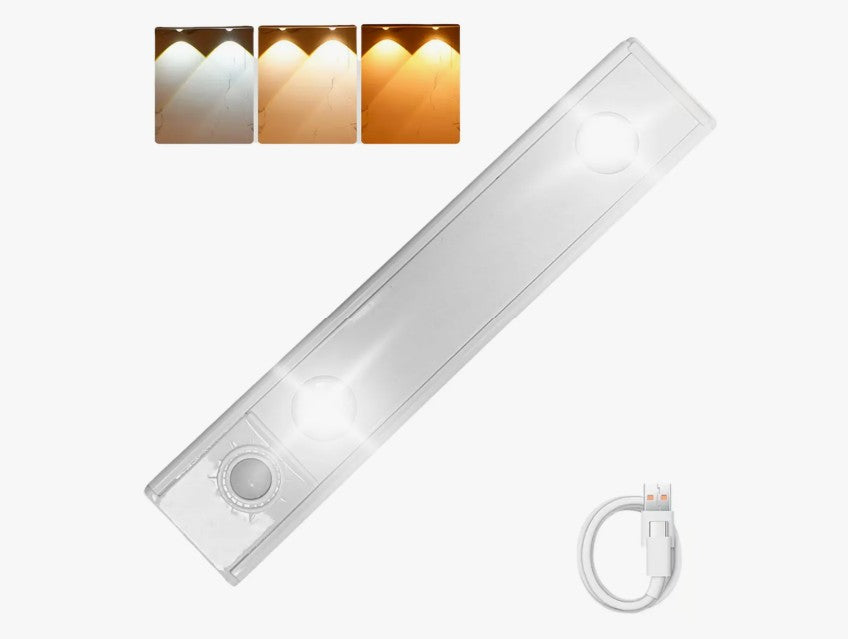 Barra de luz para gabinetes con sensor de movimiento.
