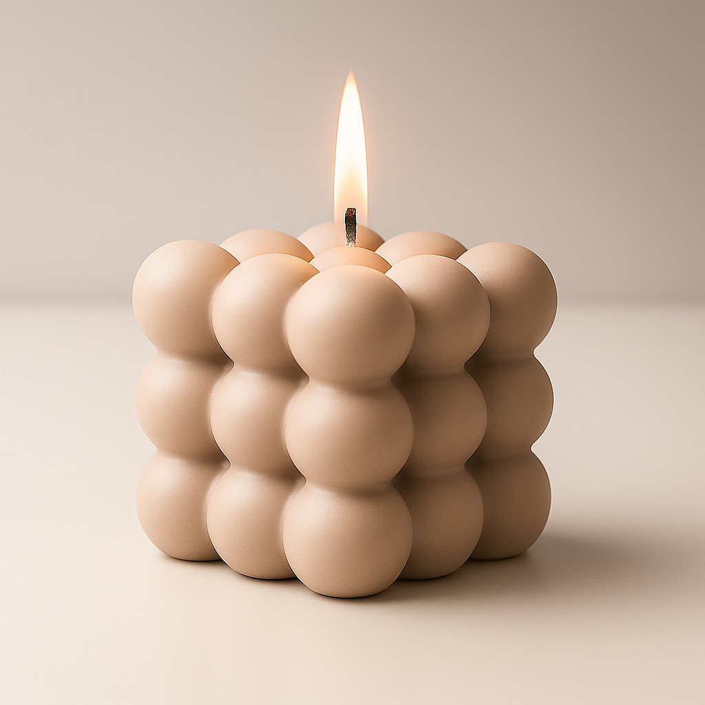 Vela Cubo de Burbujas - Seiton Home