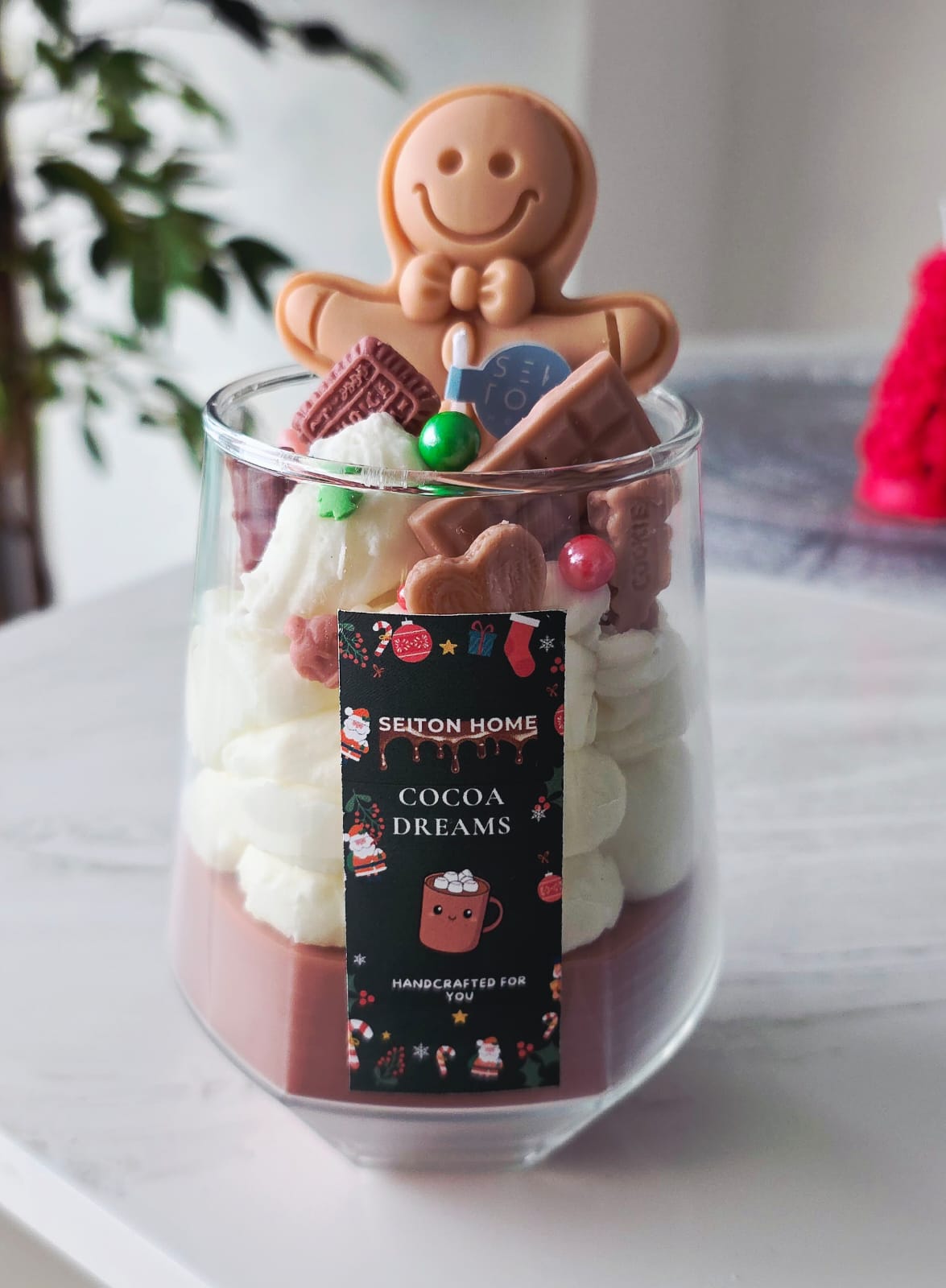 Vela decorativa navideña - Cocoa Dreams.