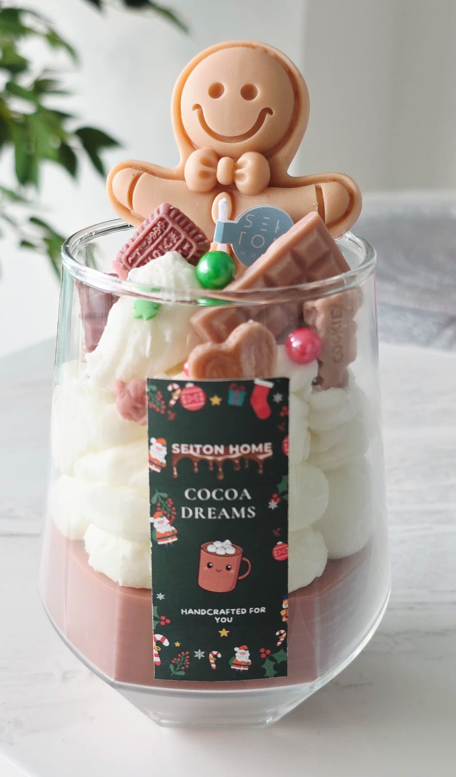 Vela decorativa navideña - Cocoa Dreams.