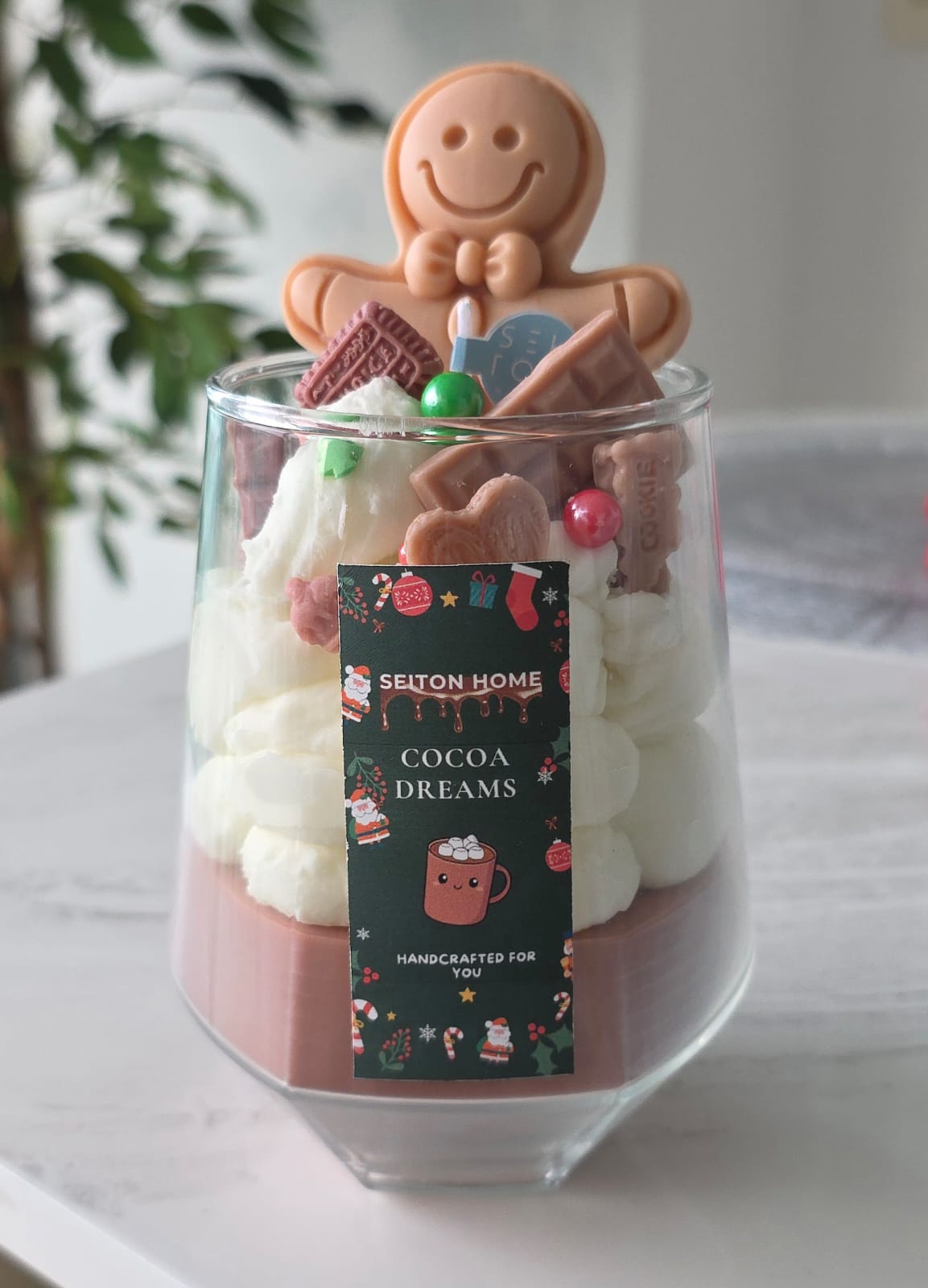 Vela decorativa navideña - Cocoa Dreams.