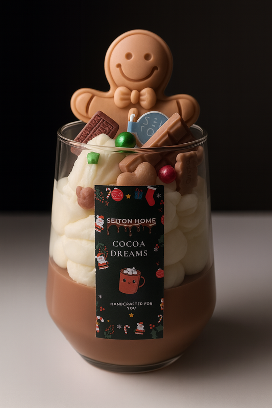 Vela decorativa navideña - Cocoa Dreams.