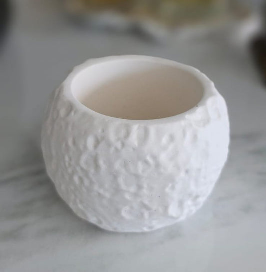 Vasija Maceta Luna Texturizada – Decoración Minimalista - Seiton Home