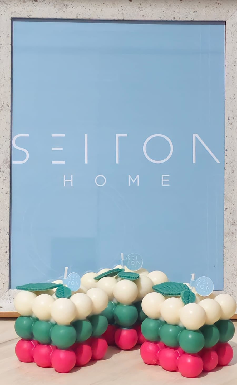 Vela decorativa Cubo navideño - Paquete de 3.