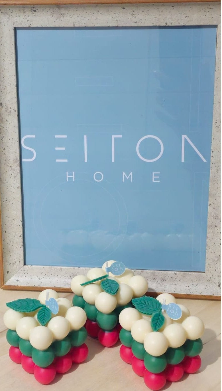 Vela decorativa Cubo navideño - Paquete de 3.