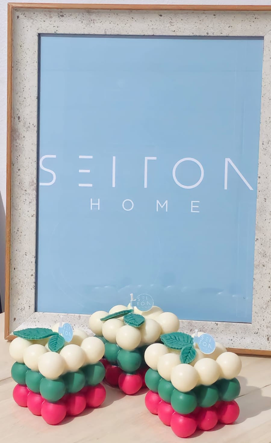 Vela decorativa Cubo navideño - Paquete de 3.