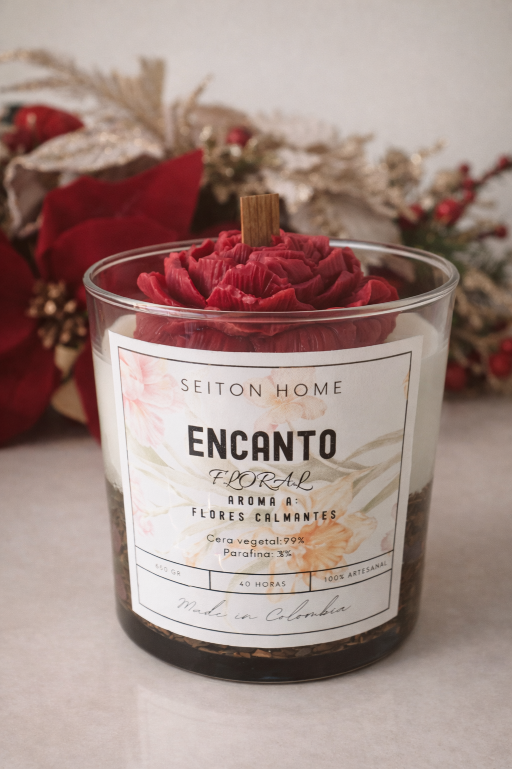 Vela Decorativa - Encanto Floral