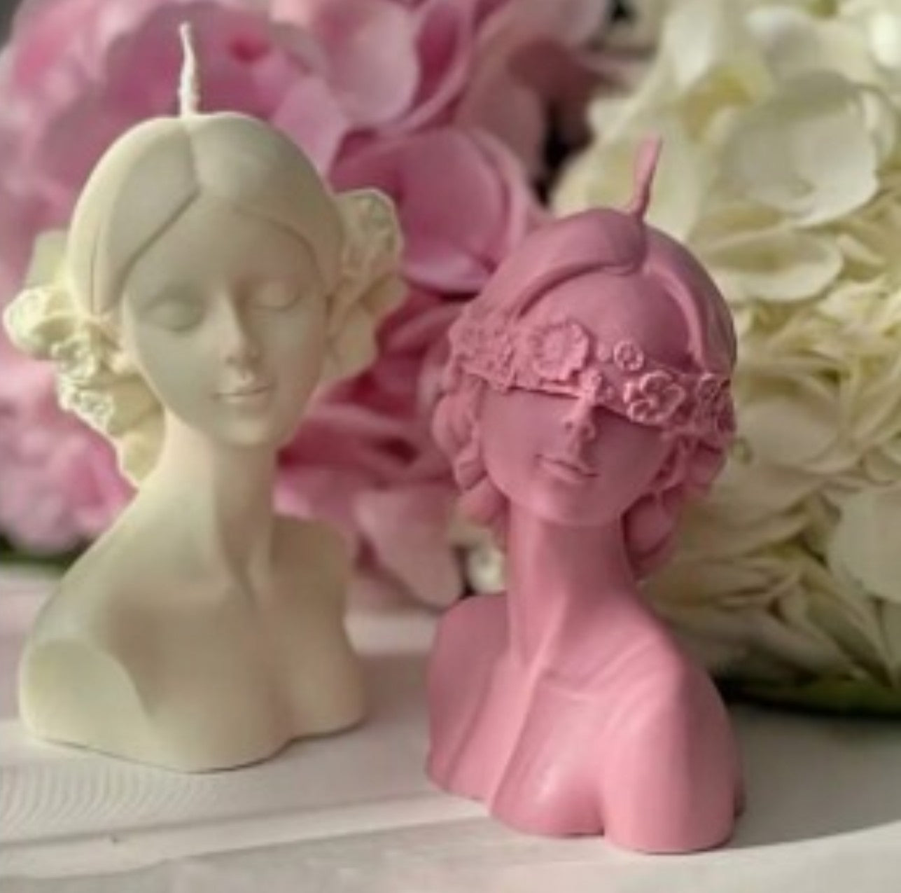 Vela decorativa Busto de Diosas