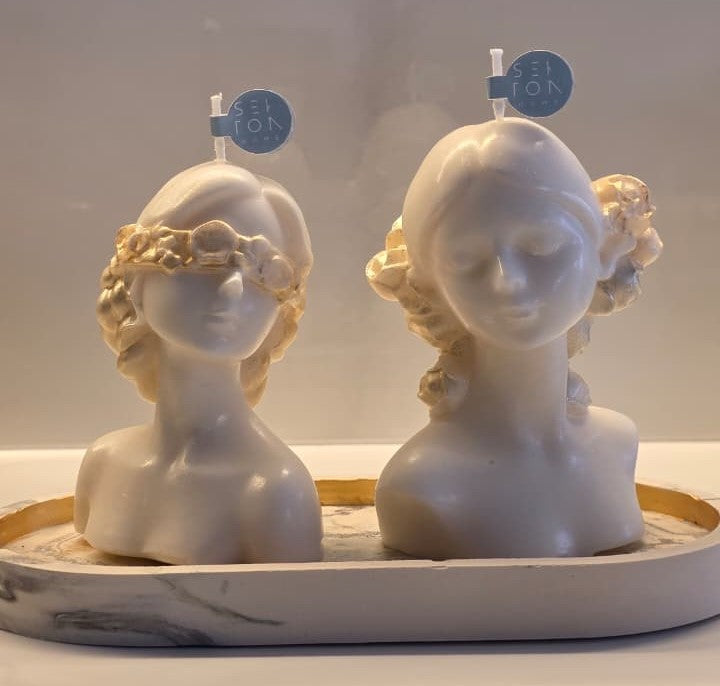 Vela decorativa Busto de Diosas