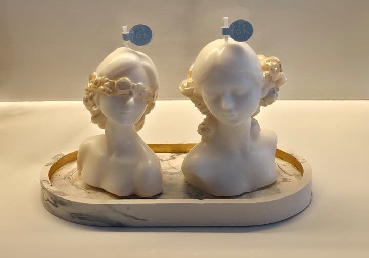 Vela decorativa Busto de Diosas