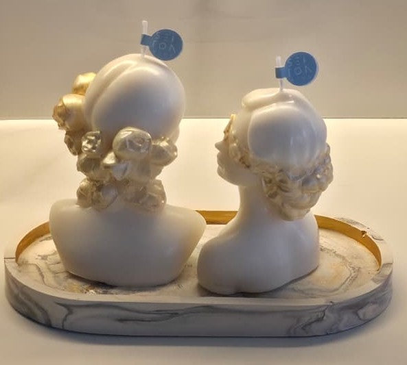 Vela decorativa Busto de Diosas