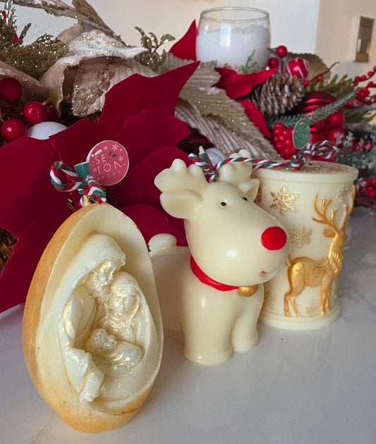 Set de 3 velas Navideñas - Espíritu de Navidad.