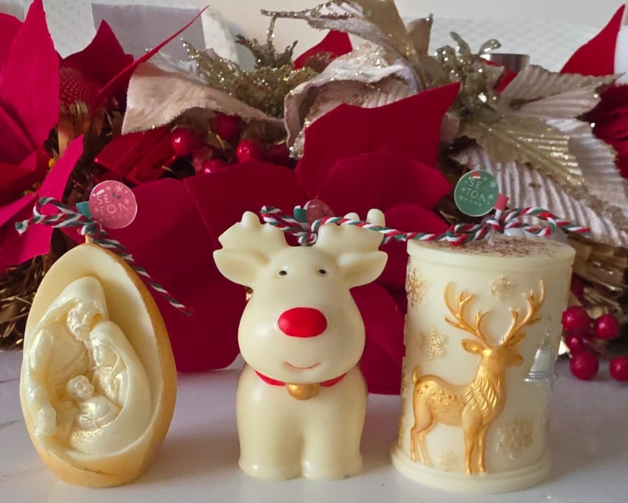 Set de 3 velas Navideñas - Espíritu de Navidad.