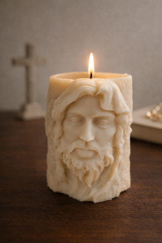 Vela Escultórica Cristo en Madera - Seiton Home