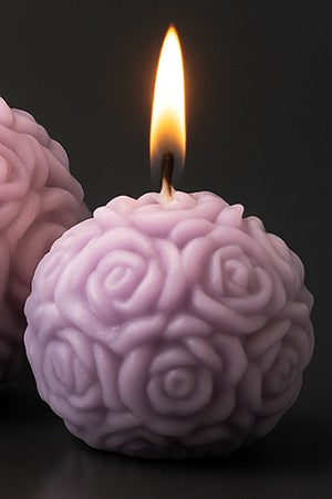 Vela de esfera de rosas para eventos. set X  12 unds