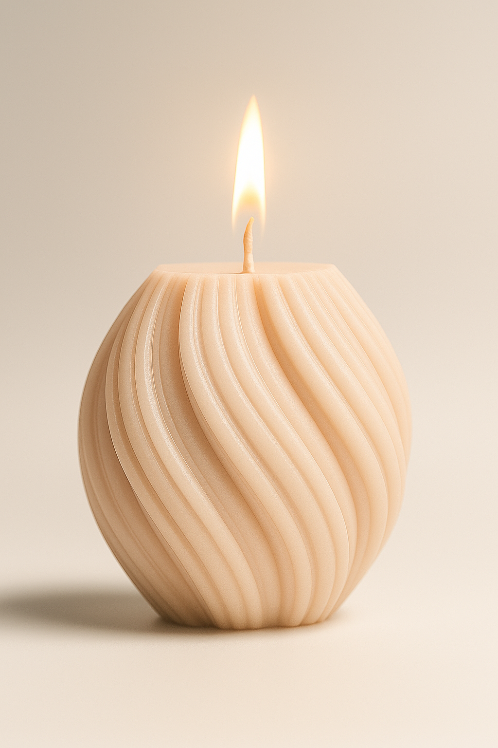 Trio de Vela Decorativa y aromatica en forma de Espiral