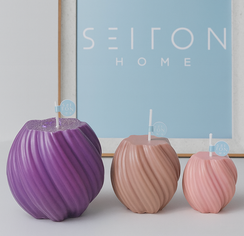 Trio de Vela Decorativa y aromatica en forma de Espiral