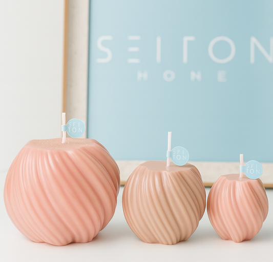 Trio de Vela Decorativa y aromatica en forma de Espiral