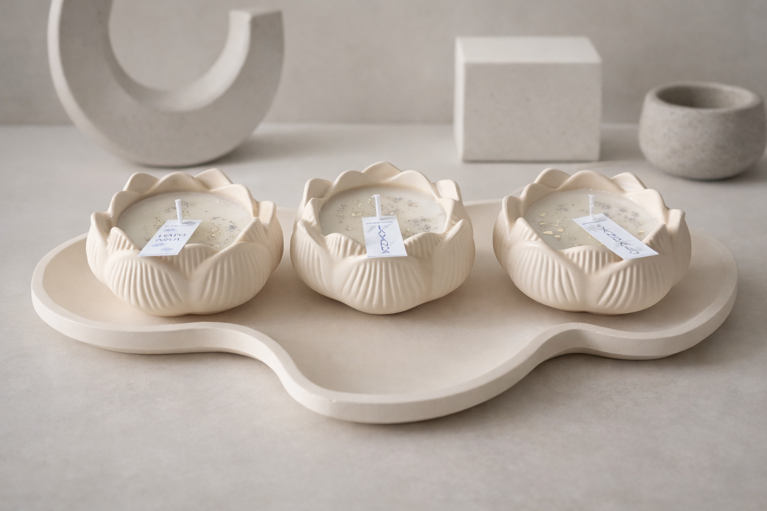 Vela decorativa Flor de Loto - Seiton Home