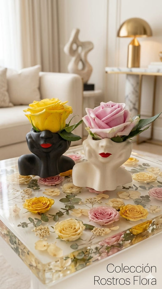 Florero Decorativo Rostro mujer para Flores Secas - Decoración Interior - Seiton Home