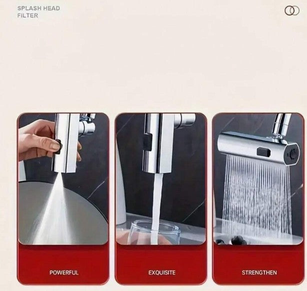 Ahorrador Aireador Agua De Grifo Universal Multifuncional Acabado Brillante Color Plateado - Seiton Home