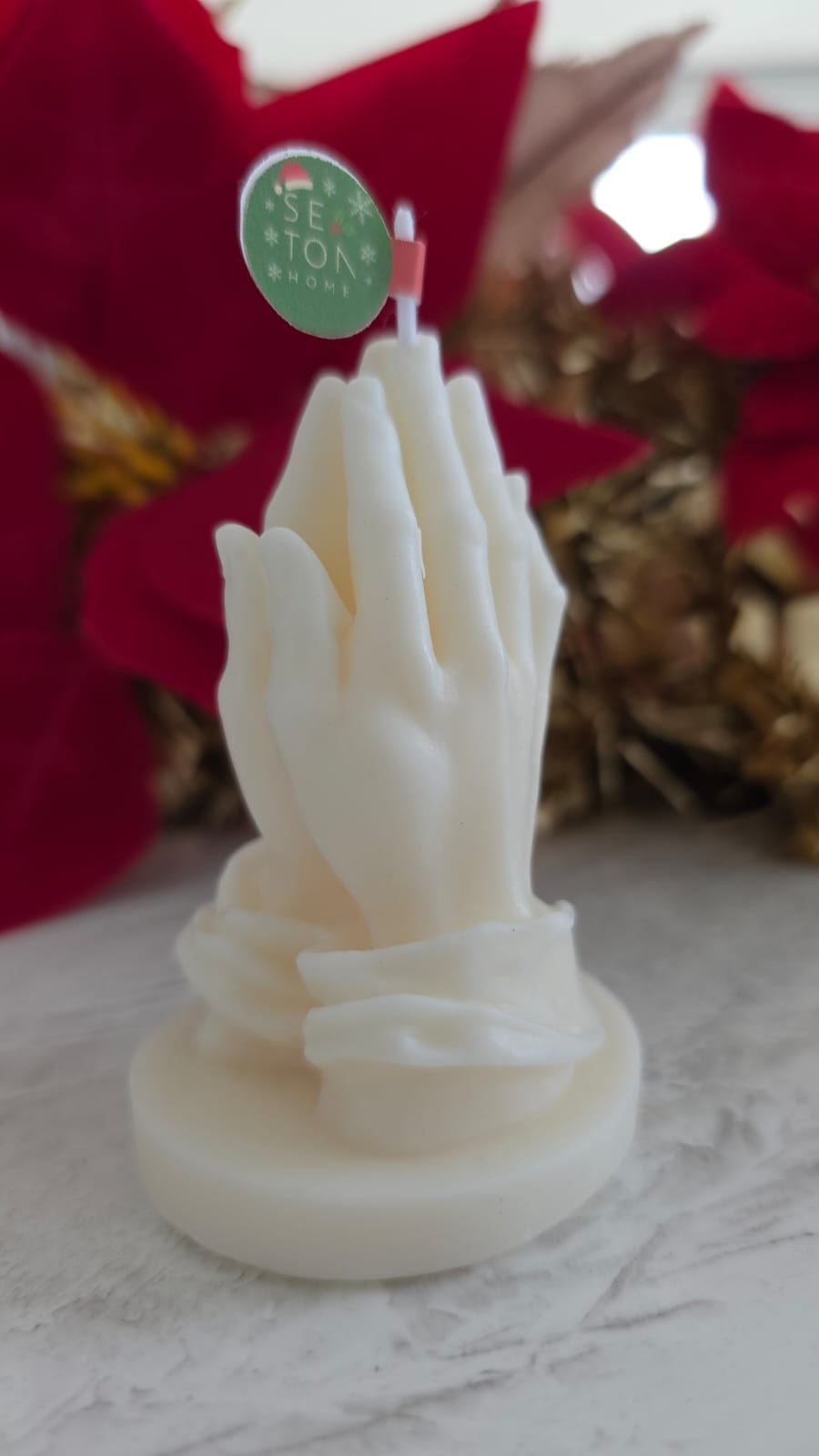 Velas decorativas la Mano de Dios. Set de 2.