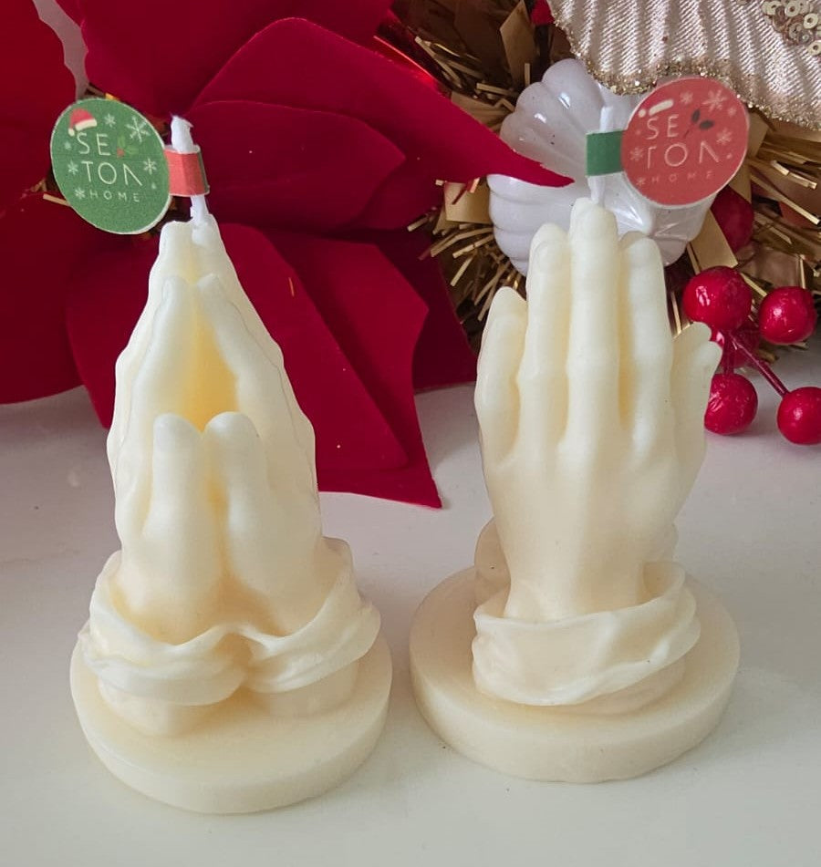Velas decorativas la Mano de Dios. Set de 2.